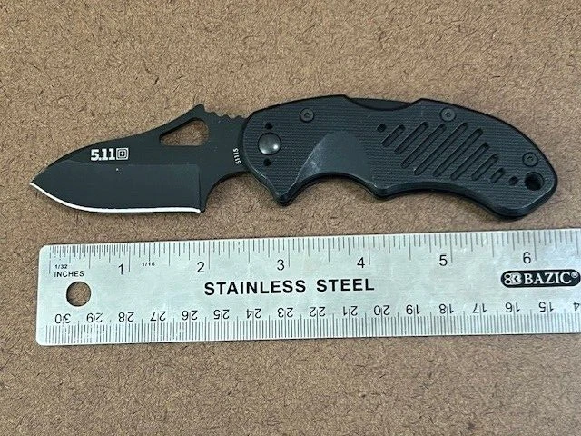 5.11 Tactical LDE Black Folding Knife TECH Mike Vellekamp Design-Great condition - Image 1 of 4