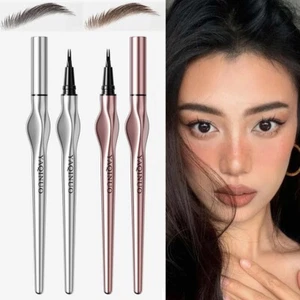 Eyebrow Pen 2 Fork Tip Ink Microblading 3D Eyebrow Waterproof Brow Pencil - Picture 1 of 17