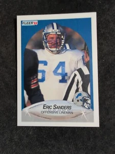 1990 Fleer #285 Eric Sanders Rookie Detroit Lions Football Karte - Bild 1 von 2