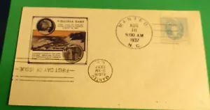 CUBIERTA DE COLECCIÓN USPS: #796 VIRGINIA DARE; PM: MANTEO NC 1937 - Imagen 1 de 5