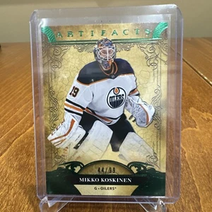 2020-21 Upper Deck Artifacts Hockey #4 Mikko Koskinen Emerald /99 Oilers NHL - Picture 1 of 2