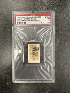 ARMY vs NOTRE DAME 1948 Topps Magic #3C PSA 7 NM Pop 3 ONE HIGHER!! - Picture 1 of 7