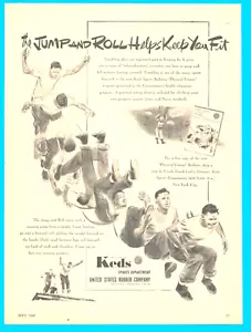 1943 KEDS Sport STAMPA ANNUNCIO salto e rotolo pratica paracadute esercito marina fitness - Foto 1 di 3