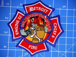 Detroit Michigan Fire Dept Engine 32 Patch - Bild 1 von 2
