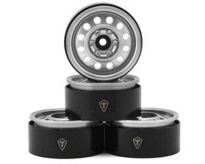 Treal Hobby Type I 1.9" Vintage 12-Hole Beadlock Wheels (Silver) - Picture 1 of 3