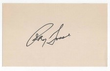 Ray Fosse - Cleveland Indians - Autographed 3x5 Index Card  EX