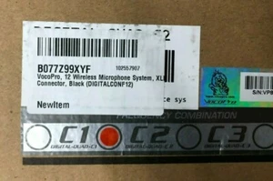 VocoPro, 12 Wireless Microphone System, XLR Connector, Black DIGITALCONF12 - Picture 1 of 4