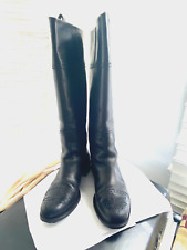 Botas de montar Louis Vuitton Heritage de piel negra en venta en