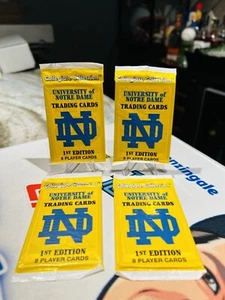 NOTRE DAME Collegiate Collection 1st Edition Packs 8 Trading Cards 4 PACKS - Picture 1 of 2