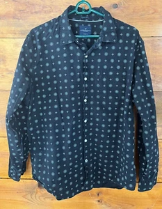 American Eagle Outfitters Shirt Mens Sz XL Button Down Classic Fit Black Long - Picture 1 of 9