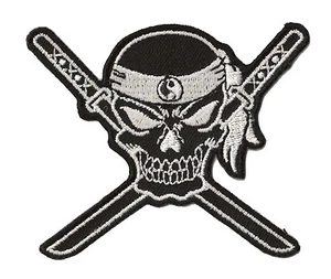 Écusson patche Kung Fu Samouraï SKULL thermocollable patch DIY brodé  - Picture 1 of 1
