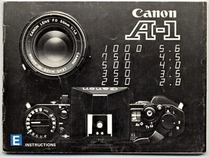 Canon A-1 Istruzioni/Manuale C-IE-070 Q 1280D 19.5 - Ottimo - Foto 1 di 2