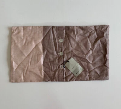 West Elm Silk Throw Pillow Cover Blush Silver - Image 1 of 4