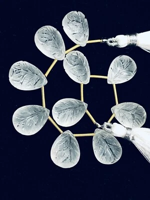 Incredibile cristallo trasparente quarzo smerigliato perle intaglio pietra pr... - Immagine 1 di 3