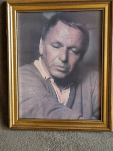 B&W Frank Sinatra Framed Photograph 10x8in in 14x12in Frame - Picture 1 of 6