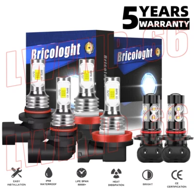 For Lexus RX330 2004 2005 2006 6x 6000K LED Headlight Fog Light Bulbs Combo Kits - Image 1 of 4