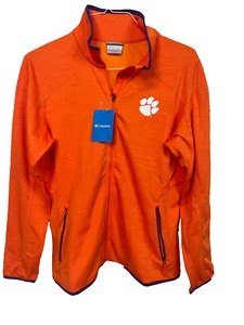 Columbia Womens Orange Clemson Tigers Sapphire Trail Zip Fleece Jacket Size XL - Picture 1 of 4