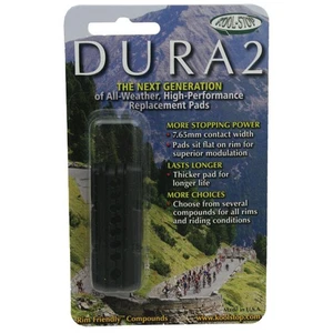 Kool Stop Dura 2 Road Cartridge Inserts, Black Pr - Picture 1 of 1