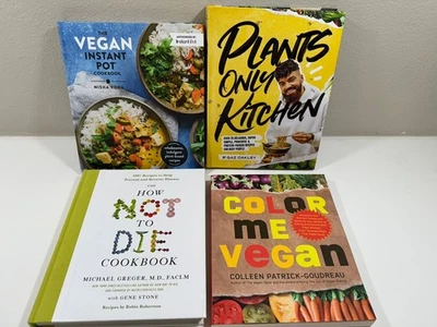 Lot Of 4 Whole Foods Plant-based Diet Cookbooks Vegan Vegetarian Instant Pot Foto 1 de 4