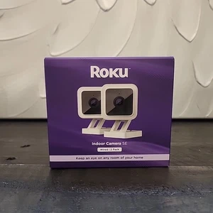 Roku Smart Home Indoor Camera SE (2-Pack) Wired Security Surveillance SHIPS ASAP - Picture 1 of 4