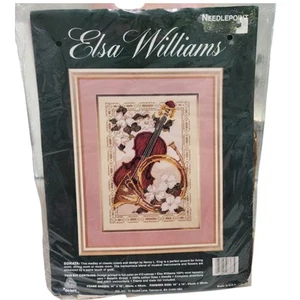 Elsa Williams "SONATA" NEEDLEPOINT KIT Musical Instruments & Flowers  - Picture 1 of 3