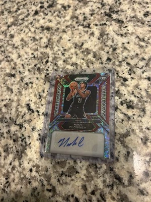 2023/24 Panini Prizm Choice Red /88 Noah Clowney RC Nets Autograph Auto - Image 1 of 2