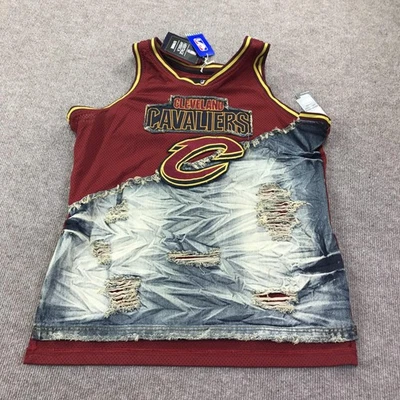 Camiseta sin mangas Cleveland Cavaliers para mujer 2XL roja NBA baloncesto malla envejecida Foto 1 de 4