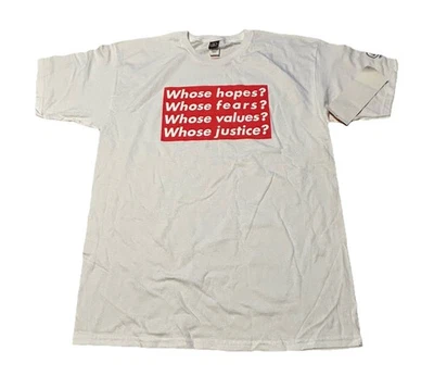 Volcom x Barbara Kruger Whose Hopes Graphic Tee L White NWOT Performa17 Collab - Image 1 of 4