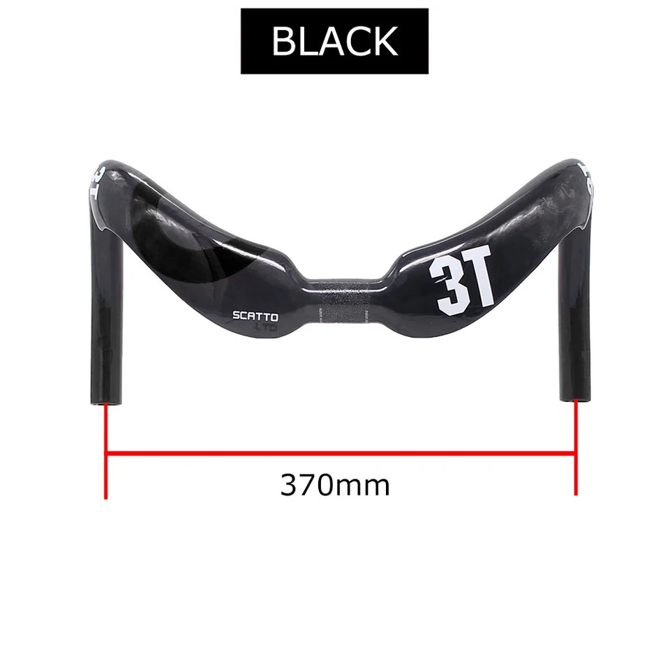 3T Full Carbon Road Track Bike Handlebar Gloss 31.8mm 370/385mm Drop Handlebar - Image 1 of 4
