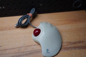 (Z) Logitech 804122-3000 T-CH11 5V 10mA PS/2 White TrackMan Marble 3 Button - Picture 1 of 5