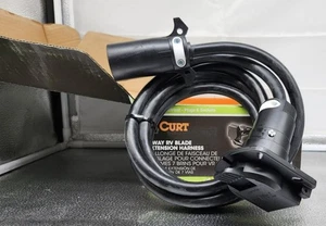 Curt 7-Way RV Blade Extension Harness 7 Ft Black Trailer Gooseneck 5th wheel - Bild 1 von 12