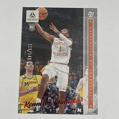 2022 Panini Chronicles Luminance Draft Picks Kennedy Chandler Red RC SP /149 #17 - Image 1 of 2