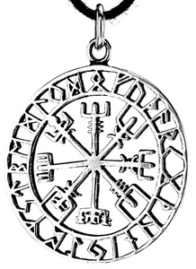 Brújula vikinga colgante plata de ley 925 brújula vikinga brújula n.º 281 - Imagen 1 de 7