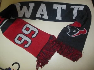 Houston Texans #99 JJ Watt NFL Reversible 60" Team Knit Scarf  - Picture 1 of 5