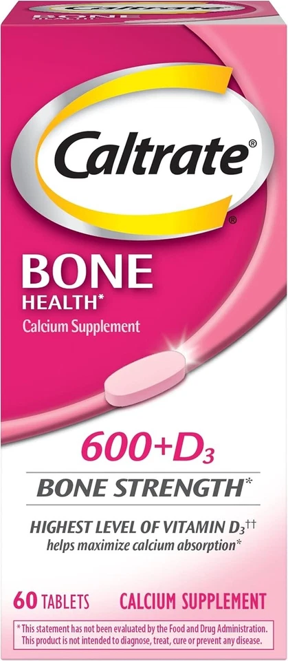 Caltrate 600 D3 BONE STRENGTH calcium vitamin d3 60 tablets 01/2027