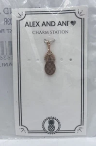 Alex & Ani 14K Rosévergoldet Ananas Charm Neu - Bild 1 von 5