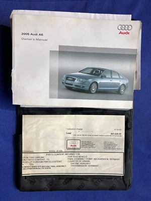 2005 Audi A6 Quattro Factory Owners Manual Black Case Set 2515614F023 OEM - Image 1 of 4