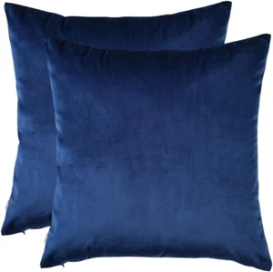 Artcest Set of 2, Cozy Solid Velvet Throw Pillow Case Decorative Couch Cushion  - Picture 1 of 12