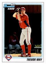 2010  1st Bowman #BP36 Trevor May  Philadelphia Phillies