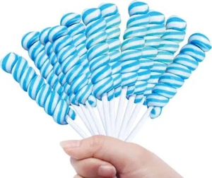 Light Blue Twisty Unicorn Lollipops 24ct – Wrapped Candy for Party Favors - Picture 1 of 4