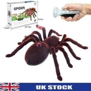 Remote Control Creepy Soft Scary Plush Spider Infrared RC Tarantula Kid Toys New - Picture 1 of 8