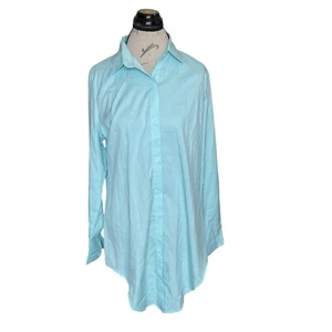 Meaneor Womens Shirt Blouse Tunic Size Medium Button down Long Sleeve Collar - Picture 1 of 18