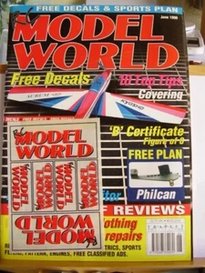 RC MODEL WORLD MODEL AIRCRAFT MAG JUNE 1999 WITH PHILCAN SPORTS SEDAN PLAN DECAL - Imagen 1 de 5