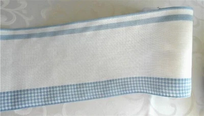 Leinenband 20 cm breit Rot und Blau V+H - Bild 1 von 2