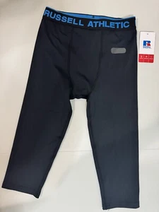 Russel Athletic Boys Black Compression 3/4 Leggings NWT (M 10/12) - Picture 1 of 3