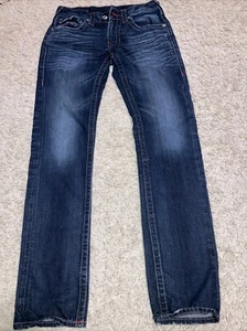 True Religion Damen Jeans Größe 29 World Tour Low Rise Skinny Blau Denim - Bild 1 von 14