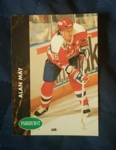 1991-92 Parkhurst - Washington Capitals Hockey Card #417 Alan May - Picture 1 of 2