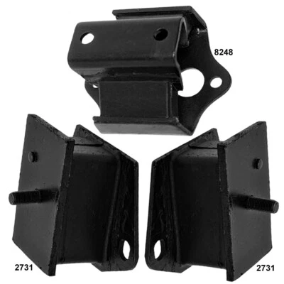 Front LH & RH Engine Mounts W. Rear Trans Mount 3PCS for Dodge Raider 89-87 2.6L - Image 1 of 3