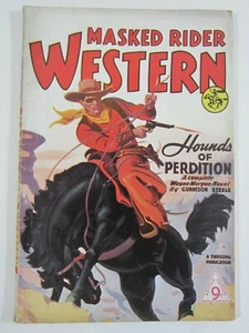 Masked Rider Western Pulp #21 VG/FN Thrilling Publication - Scarce UK Version! - Picture 1 of 6