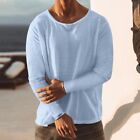 Breathable And Versatile Men's Casual Plain Tee Soft And Stylish Blouse